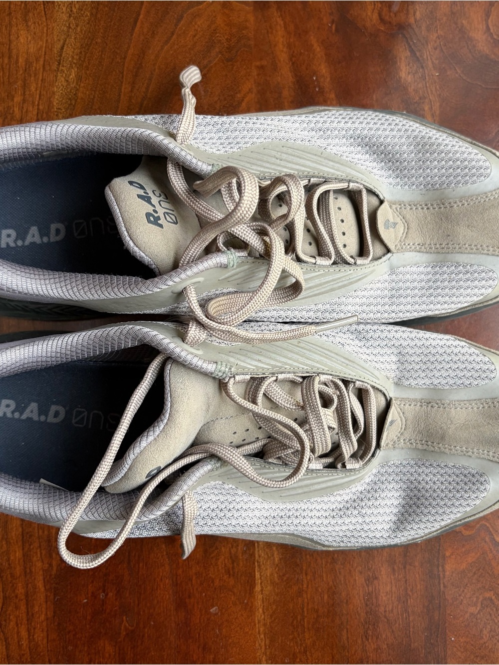 Men's Lightweight R.A.D Mesh Lace-Up Sneakers in Light Beige